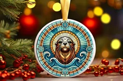 Round Christmas Ornament Sublimation|Clipart Product Image 2
