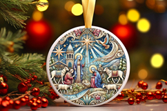 Round Christmass Ornament PNG Product Image 1