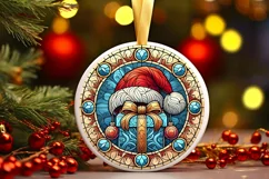 Round Christmas Ornament Sublimation|Clipart Product Image 2