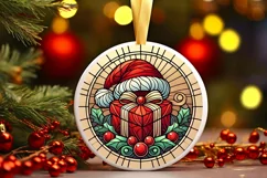 Round Christmas Ornament Sublimation|Clipart Product Image 2