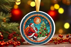 Round Christmas Ornament Sublimation|Clipart Product Image 2