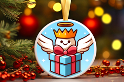 Round Christmass Ornament PNG Product Image 1