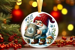 Round Christmas Ornament Sublimation|Clipart Product Image 2