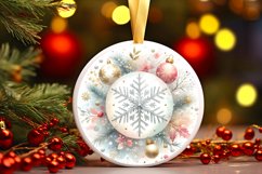 Round Christmas Ornament Sublimation|Clipart Product Image 3