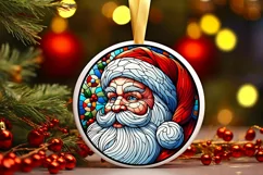 Round Christmas Ornament Sublimation|Clipart Product Image 1