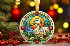 Round Christmas Ornament Sublimation|Clipart Product Image 1