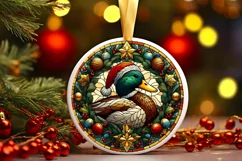 Round Christmas Ornament Sublimation|Clipart Product Image 1