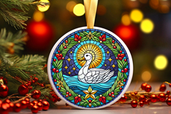 Round Christmass Ornament PNG Product Image 1