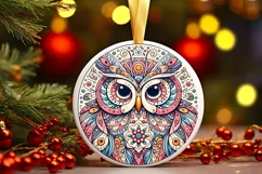Round Christmas Ornament Sublimation|Clipart Product Image 1