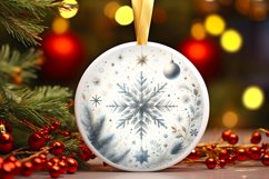 Round Christmas Ornament Sublimation|Clipart Product Image 1