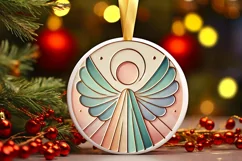 Round Christmas Ornament Sublimation|Clipart Product Image 2