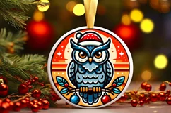 Round Christmas Ornament Sublimation|Clipart Product Image 1