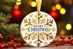 Round Christmass Ornament PNG Product Image 1
