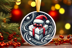 Round Christmass Ornament PNG Product Image 1