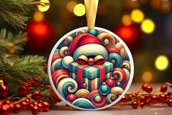 Round Christmass Ornament PNG Product Image 1