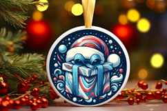 Round Christmass Ornament PNG Product Image 1