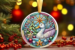 Round Christmas Ornament Sublimation|Clipart Product Image 2