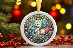 Round Christmas Ornament Sublimation|Clipart Product Image 2