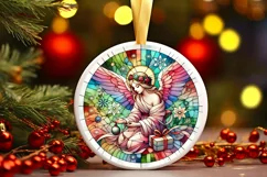 Round Christmas Ornament Sublimation|Clipart Product Image 2