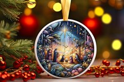 Round Christmas Ornament Sublimation|Clipart Product Image 1