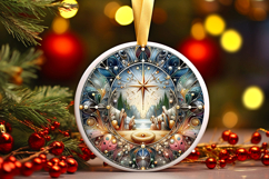 Round Christmass Ornament PNG Product Image 1