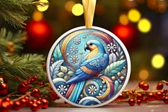 Round Christmas Ornament Sublimation|Clipart Product Image 2