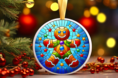 Round Christmass Ornament PNG Product Image 1