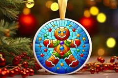 Round Christmas Ornament Sublimation|Clipart Product Image 1