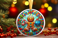 Round Christmass Ornament PNG Product Image 1
