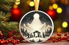 Round Christmass Ornament PNG Product Image 1