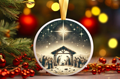 Round Christmass Ornament PNG Product Image 1