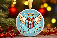 Round Christmas Ornament Sublimation|Clipart Product Image 2