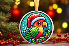 Round Christmass Ornament PNG Product Image 1