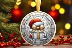 Round Christmas Ornament Sublimation|Clipart Product Image 1