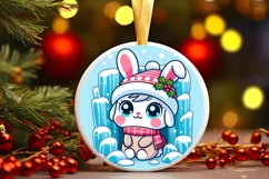 Round Christmas Ornament Sublimation|Clipart Product Image 1