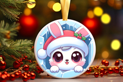 Round Christmass Ornament PNG Product Image 1