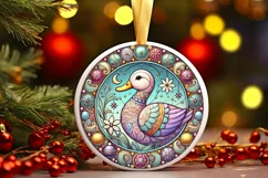Round Christmas Ornament Sublimation|Clipart Product Image 2