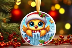 Round Christmas Ornament Sublimation|Clipart Product Image 2