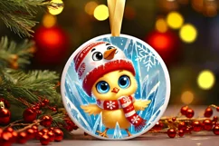 Round Christmas Ornament Sublimation|Clipart Product Image 2