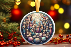 Round Christmass Ornament PNG Product Image 1