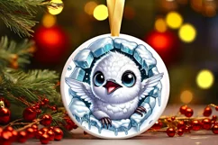 Round Christmas Ornament Sublimation|Clipart Product Image 1