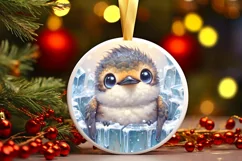 Round Christmas Ornament Sublimation|Clipart Product Image 1