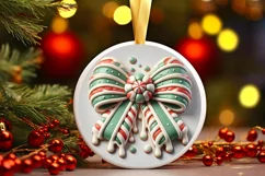 Round Christmas Ornament Sublimation|Clipart Product Image 2