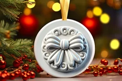 Round Christmas Ornament Sublimation|Clipart Product Image 2