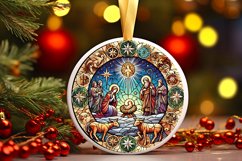 Round Christmas Ornament Sublimation|Clipart Product Image 2