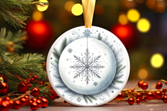 Round Christmass Ornament PNG Product Image 1