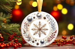 Round Christmass Ornament PNG Product Image 1