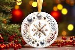 Round Christmas Ornament Sublimation|Clipart Product Image 3