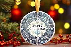 Round Christmass Ornament PNG Product Image 1