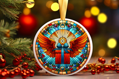 Round Christmass Ornament PNG Product Image 1
